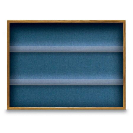 United Visual Products Outdoor Enclosed Combo Board, 48"x36", White Frame/Blue & Burgundy UVCB4836ODW-BLUE-DBURGU